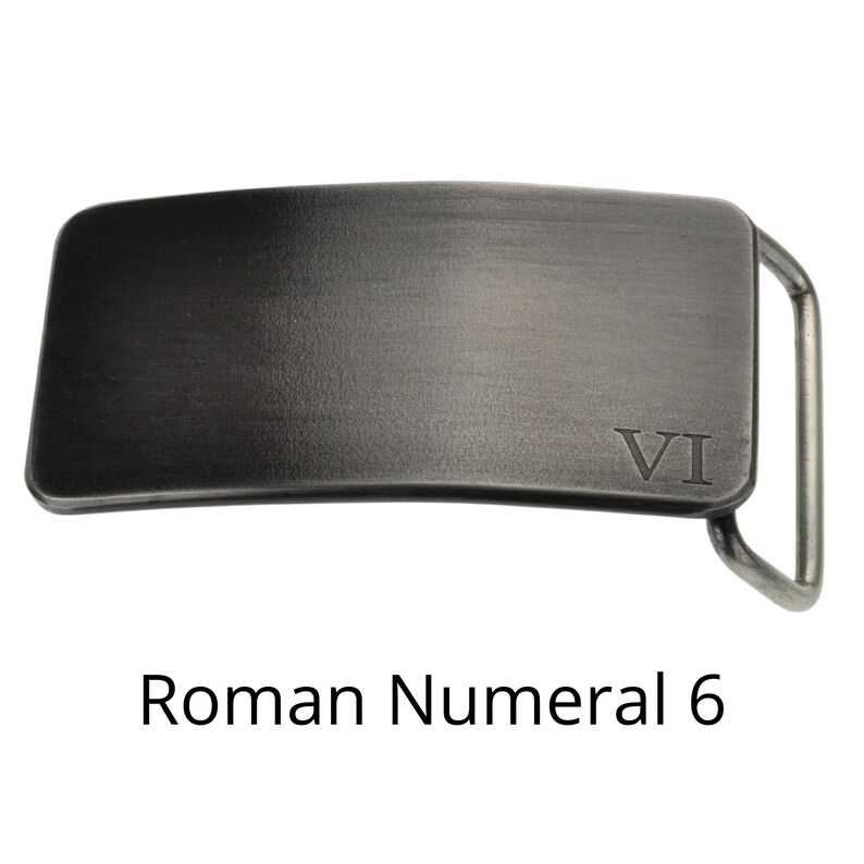 Personalized Iron Belt Buckle, Custom 6th Anniversary Engraving VI (6)