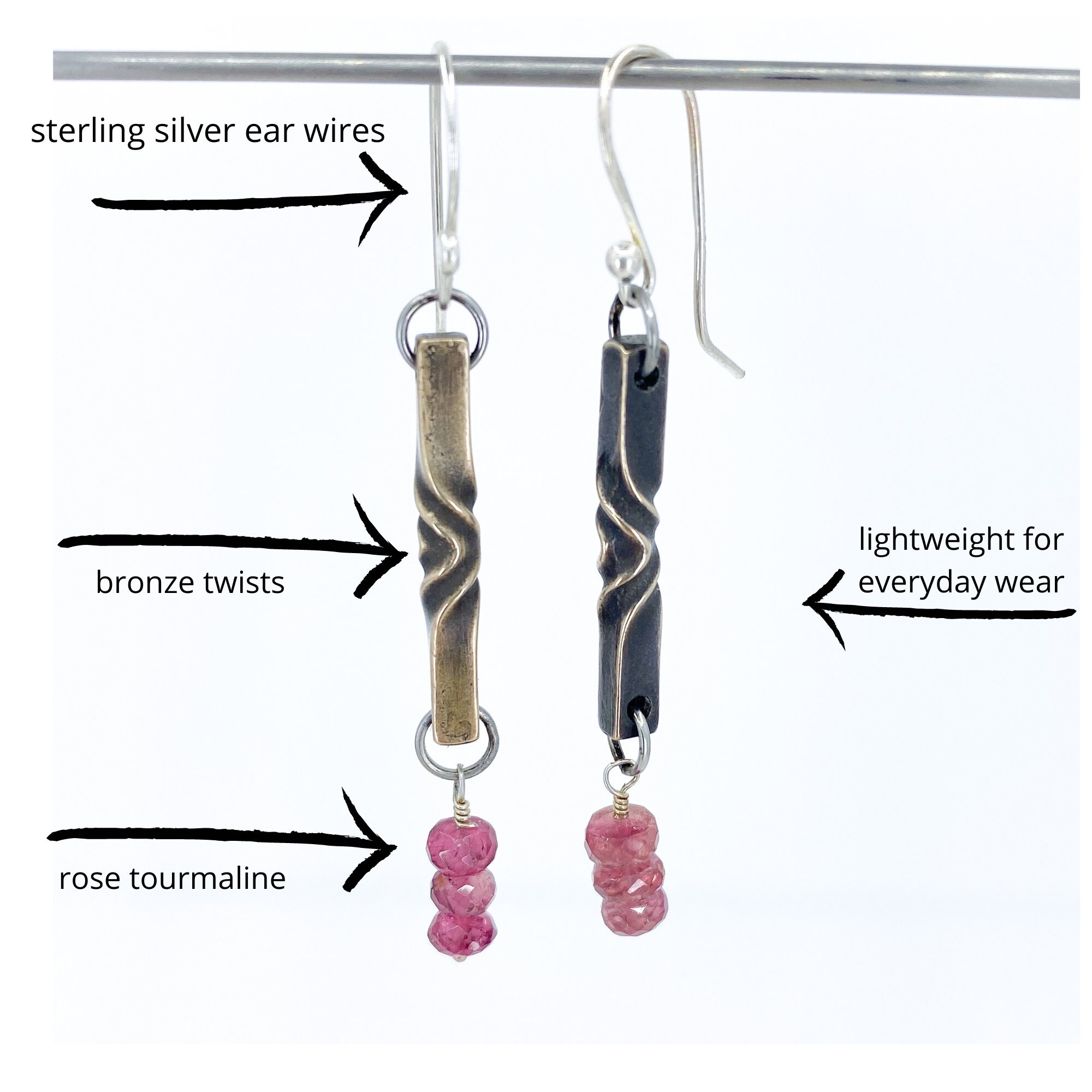 8th Anniversary Gift Bronze Jewelry for Her Bronze Gem Etsy