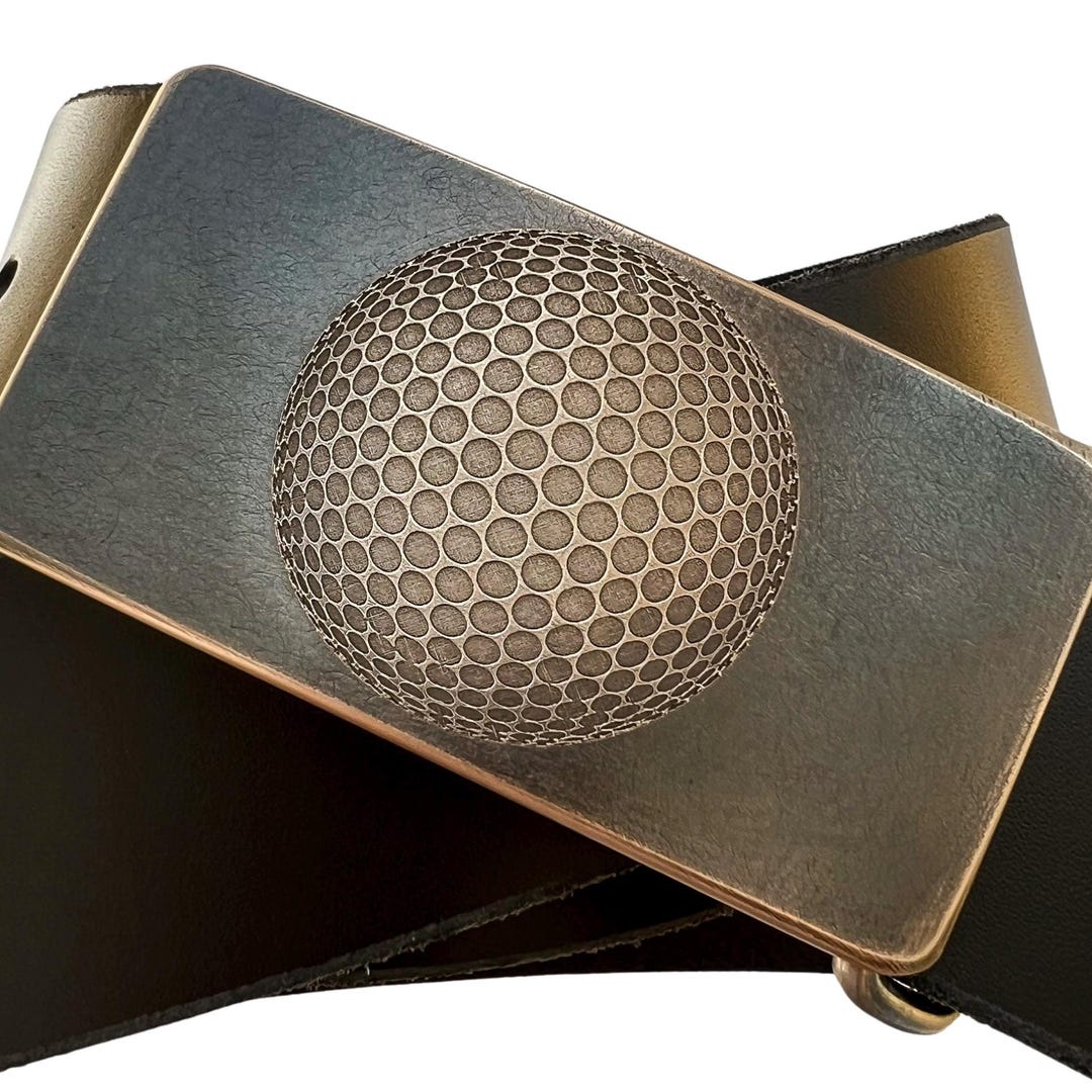 Engraved Bronze Golf Ball Belt Buckle: Personalized Golfer Gift - Etsy