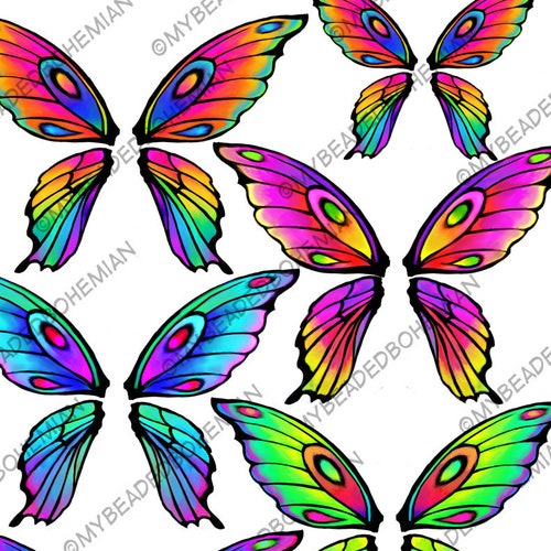 Five Colors Fairy Wings DIY Printable Digital Downloads - Etsy