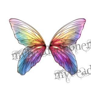 Crystalline Magic Fairy Wings, DIY Fairy Wings, Printable Fairy Wings, Digital Download, Face Up Doll supplies, Custom Doll Wings