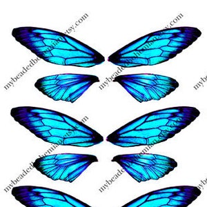 Do It Yourself, Blue Morpho Fairy Wings, DIY Fairy Wings, Printable Fairy Wings, Goth, Digital Download, Custom Doll Wings, Fairy Earrings