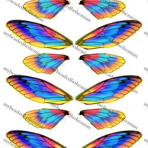 Orchid Fairy Wings, DIY Fairy Wings, Printable Fairy Wings, Digital Download, Face Up Doll supplies, Custom Doll Wings, Fairy Earrings