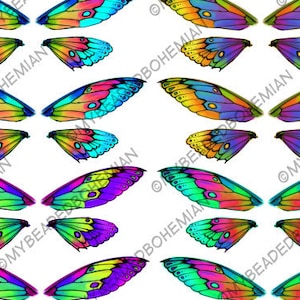 Four colors, Fairy Wings, DIY, Printable, Digital Downloads, Cicada Wings, Fairy Wing Jewelry, Custom Doll Supplies, Face Up Dolls