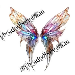 Fabulous Fantasy Fairy Wings, DIY Fairy Wings, Printable Fairy Wings, Digital Download, Face Up Doll supplies, Custom Doll Wings