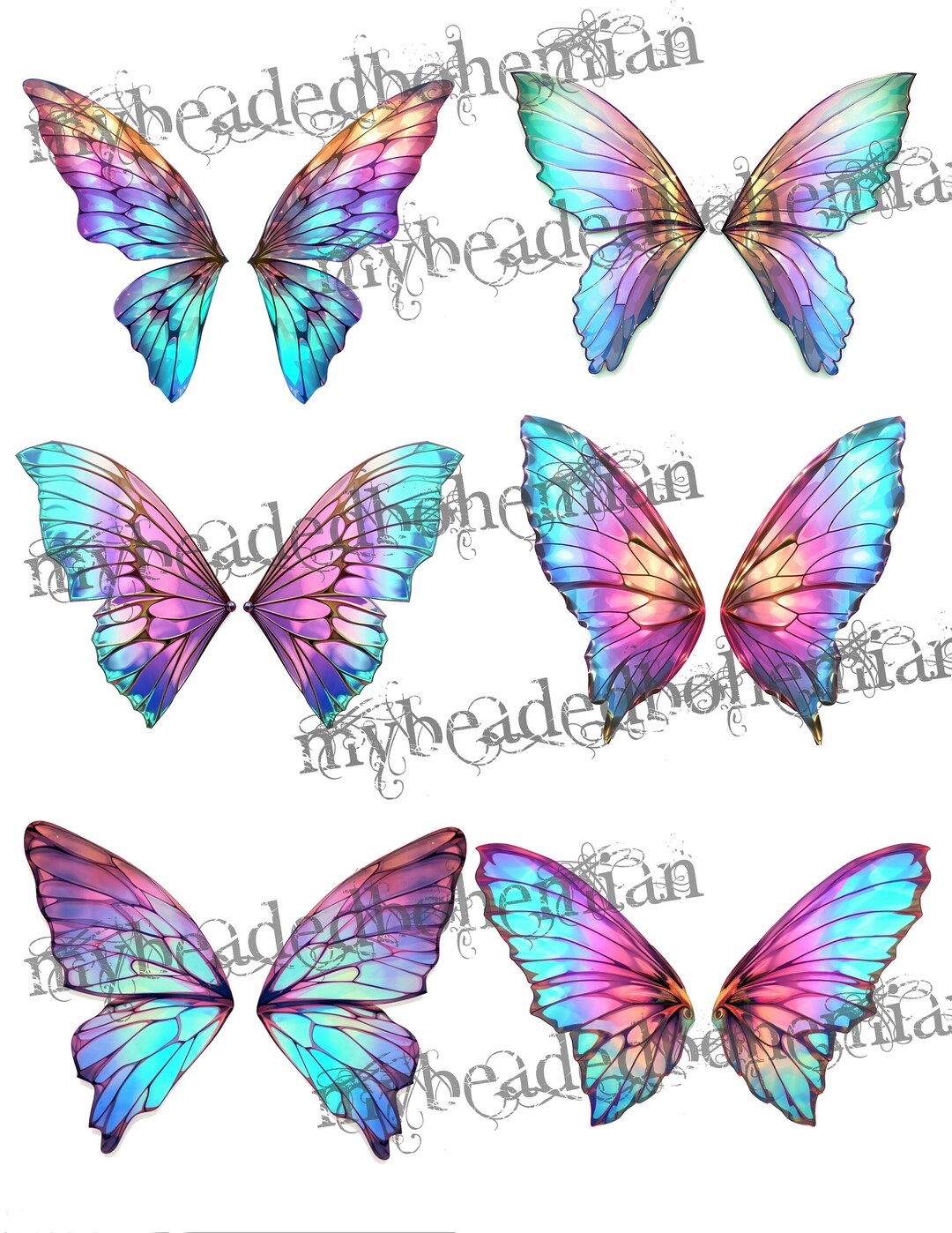 Fantasia Fairy Wings, DIY Fairy Wings, Printable Fairy Wings, Digital ...