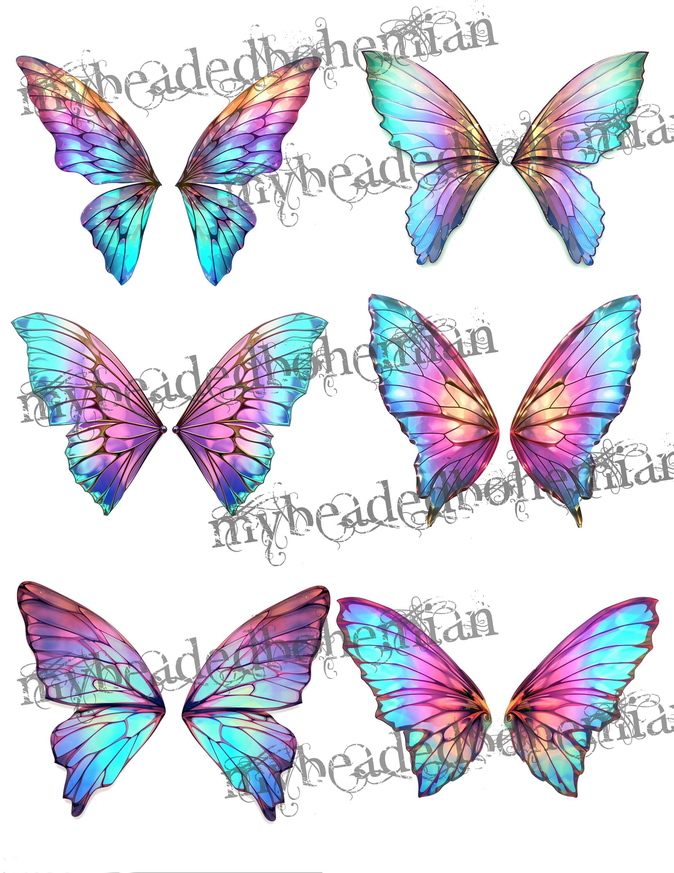 Fantasia Fairy Wings, DIY Fairy Wings, Printable Fairy Wings, Digital ...
