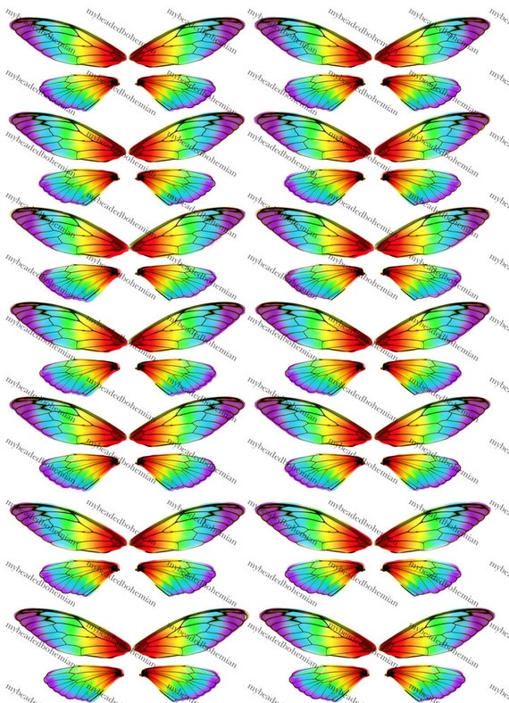 Earrings fairy wings Rainbow Fairy