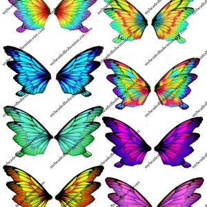 Do It Yourself, Gemfly Brights Fairy Wings, DIY Fairy Wings, Printable Fairy Wings, Digital Download, Custom Doll Wings, Fairy Earrings