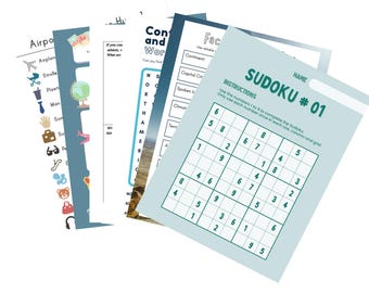 Printable Car Games for Kids & Families – Travel Activity Book | Road Trip Games | Educational Worksheets | PDF Download