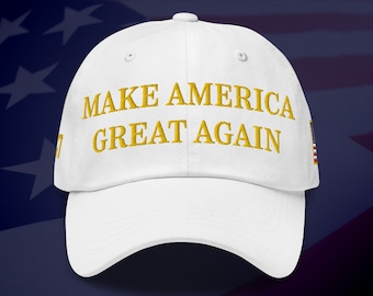 Make America Great Again (Special White & Gold Edition) Premium Quality Classic Dad Hat