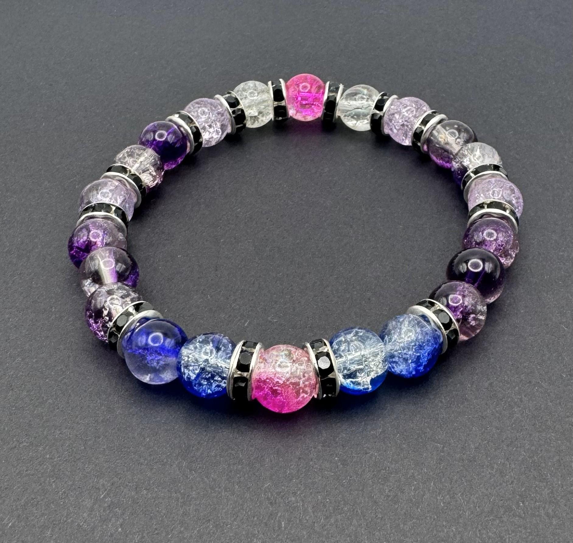 Pink Purple Blue Bracelet - Etsy