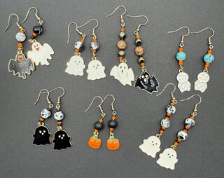 Orecchini A Forma Di Fantasma Carino In Argento 925, Pendenti Lunghi Per Halloween