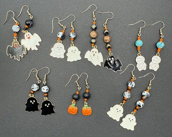 Orecchini A Forma Di Fantasma Carino In Argento 925, Pendenti Lunghi Per Halloween