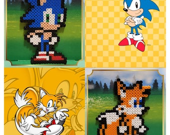 Sonic the hedgehog and tails the fox perlers