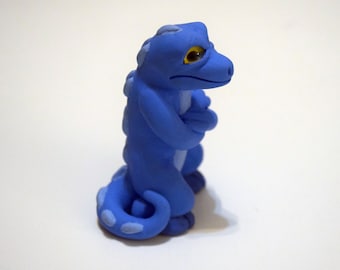 OOAK Polymer Clay Sculpture Dragon Critter Mayhem Mad Pouty