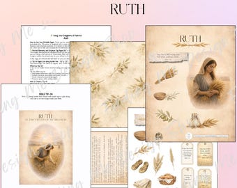 Ruth Bible Journaling Kit afdrukbaar | Devotional over de Schrift (digitale download)