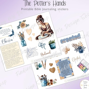 Potter's Hands | Bible Journaling Stickers | Faith Journaling kit
