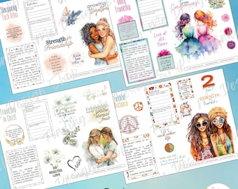 Besties Bible Journaling Kit | Printable Faith Stickers | Devotional (Digital Download)
