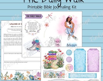 Daily Walk | Bible Journaling Stickers | Christian Devotional kit