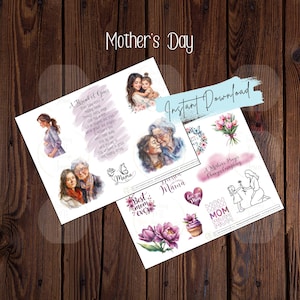 Bible Journaling Printables,Mother&#39;s Day,Bible Journaling Stickers, Bible Journal, Bible Journaling Supplies, Bible Journaling kit, mom life