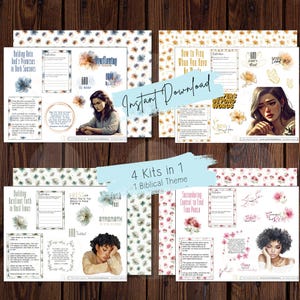 Finding Hope Bible Stickers, Printable Bible Journaling kit, Faith stickers, Bible Stickers, scrapbooking stickers, planner deco stickers