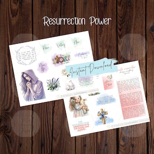 Bible journaling stickers, Easter Stickers, bible journal, bible journaling printables, bible journaling supplies, bible journaling kit