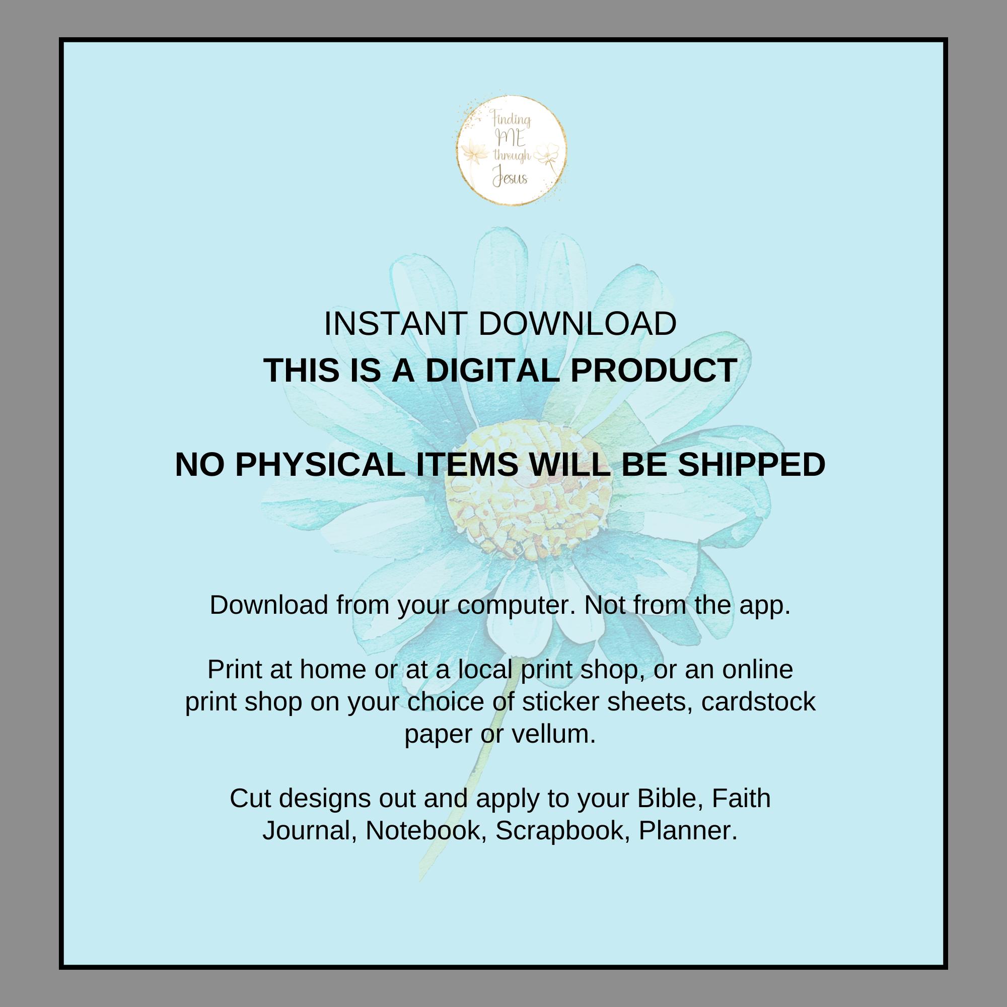Psalm 23 | Bible Journaling Kit | Faith Journaling Stickers | Christian ...