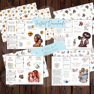 Kit de diario bíblico &quot;No temas&quot;, pegatinas imprimibles, pegatinas de fe, pegatinas para scrapbooking, pegatinas de la Biblia, pegatinas para planificador, pegatinas decorativas