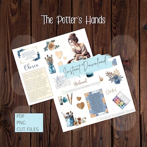 Adesivi per diario biblico Potter's Hands, kit per diario biblico stampabili, adesivi della fede, adesivi cristiani, adesivi della Bibbia, adesivi decorativi