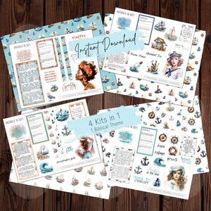 Anchored in Hope Bible Stickers, Bible Journaling kit, Faith stickers, Bible Stickers, scrapbooking stickers, planner stickers,deco stickers