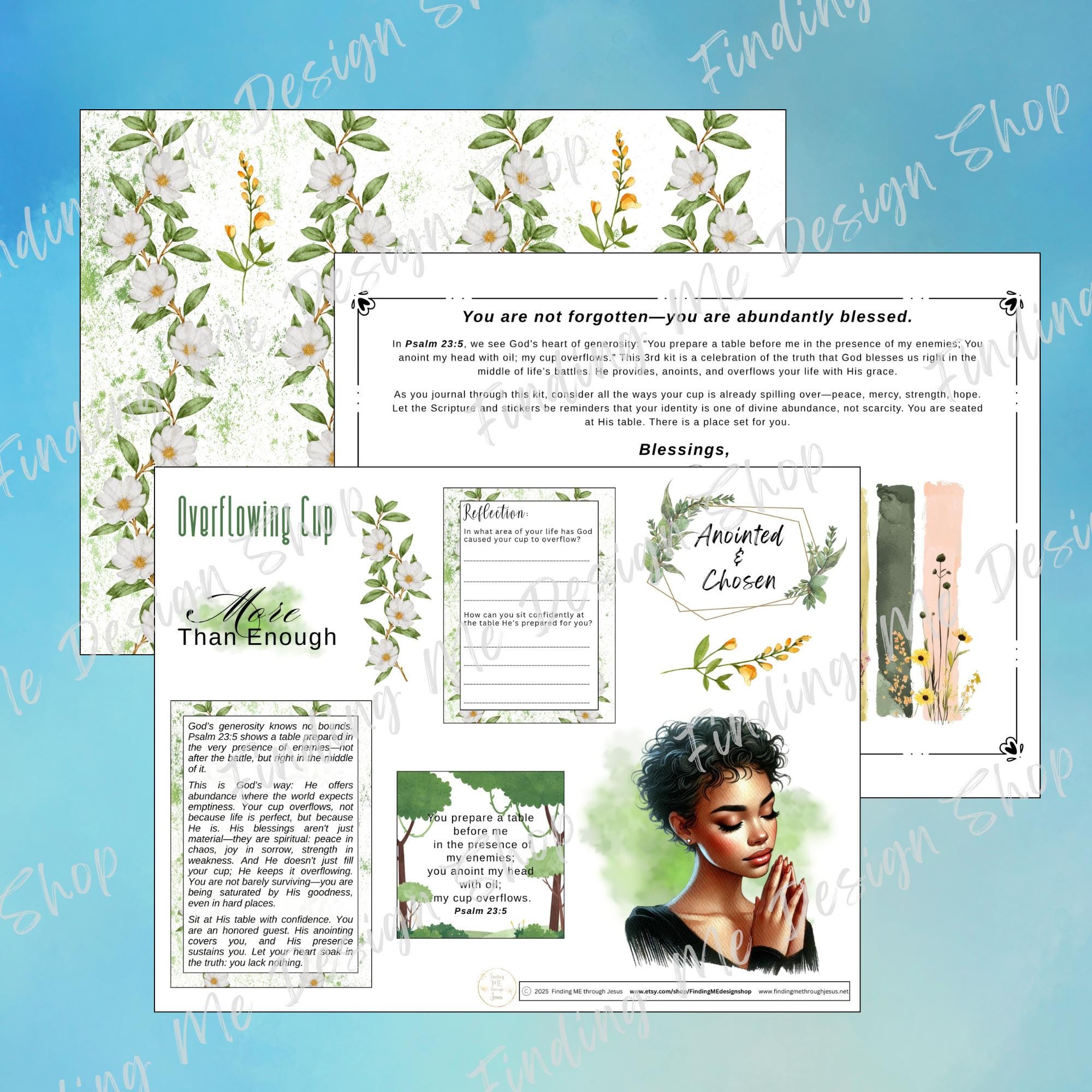 Psalm 23 | Bible Journaling Kit | Faith Journaling Stickers | Christian ...