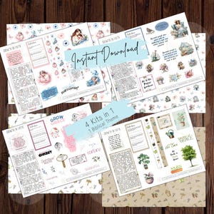 Growth in Faith Bible journaling kit, christian stickers, printable Stickers, Faith stickers, Patterned paper, deco stickers, scrapbooking
