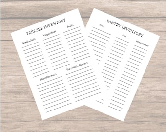 Freezer Inventory Tracker, Printable Food List, Pantry Inventory Tracker, Meal Planning Template, Editable Inventory Sheet, Digital Download