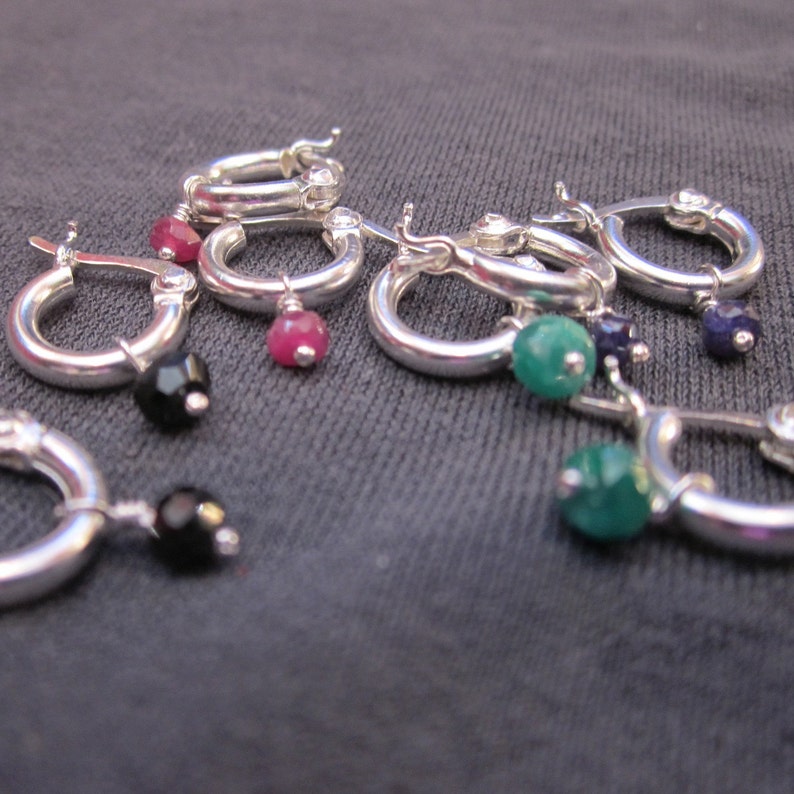 tiny gemstone earrings