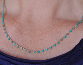 Eva crocheted turquoise necklace, Enough Said