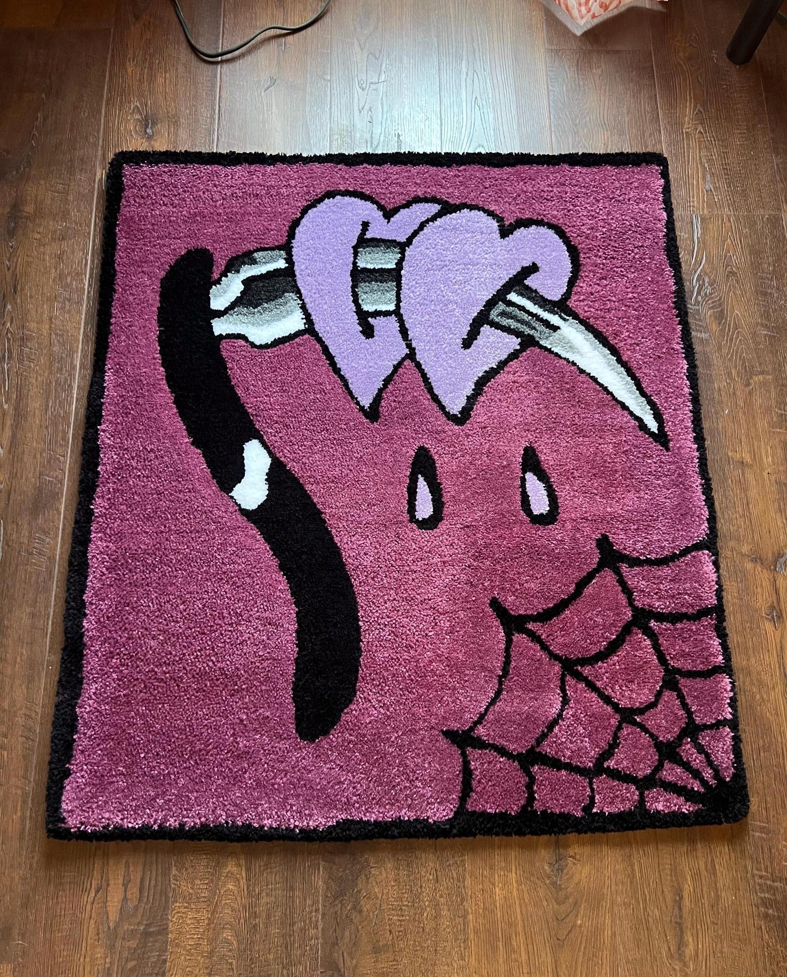 Tufted Dripping Hearts Rug - Etsy