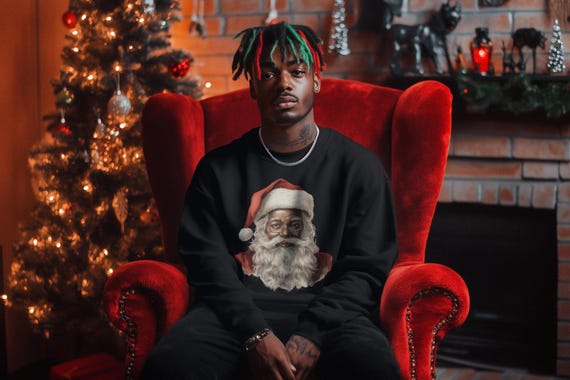Blanta Sweatshirt, African American St Nick Gift, Heavy Blend Crewneck, Christmas Present, Black Santa Claus