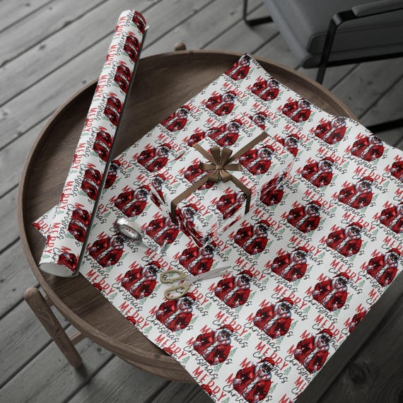 Black Santa Claus in Hoodie & Sunglasses Wrapping Paper Cool, Trendy, and Festive Holiday Style