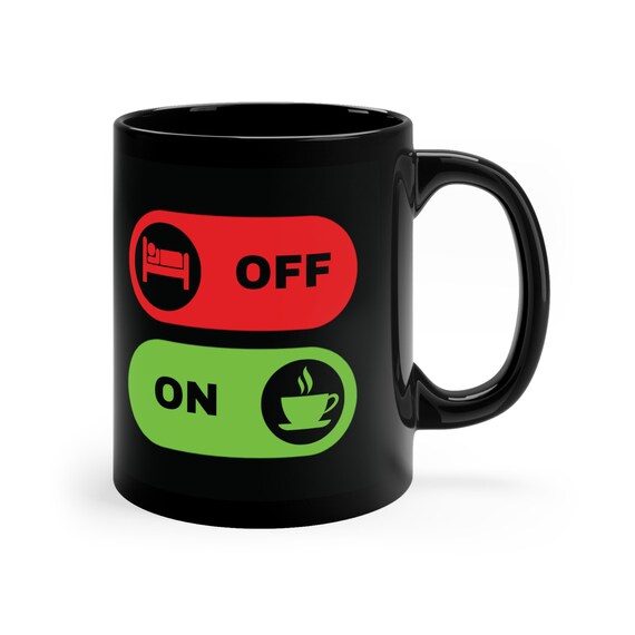 On/Off Switches Black Coffee Mug, 11oz Ceramic