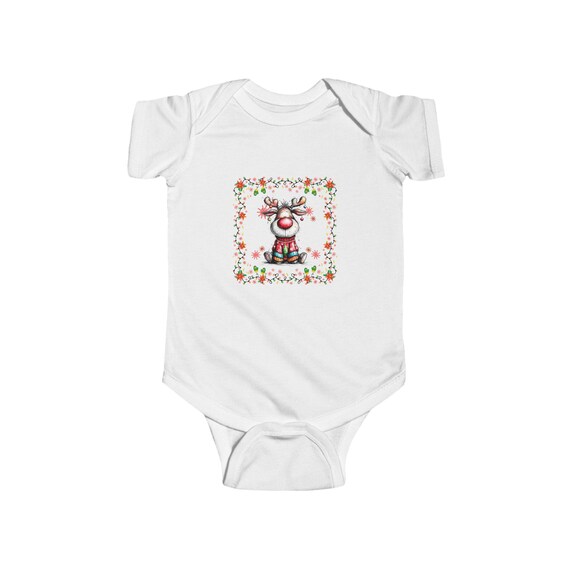 Christmas Cupcake Character Bodysuit | Personalized Baby Onesie