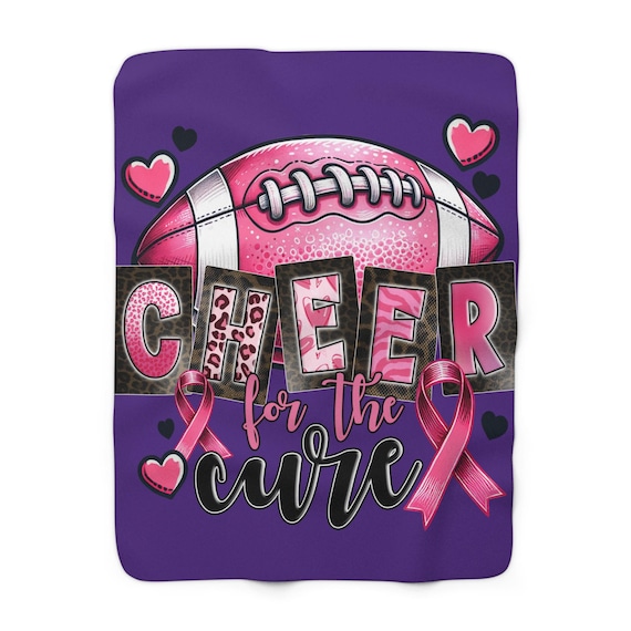 Sherpa Blanket, God is Stronger Than Cancer Pink, Inspirational Throw, Cancer Survivor Gift, Cozy Prayer Blanket, Supportive Healing Blanket