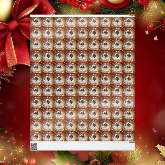 Black Santa Wrapping Papers
