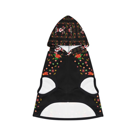 Cute Reindeer Illustration Pet Hoodie | Christmas Holiday Pattern