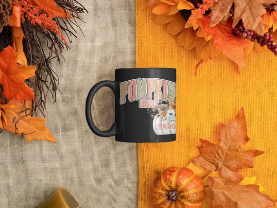 Varsity Pumpkin Season-White Coffee Mug, (11oz, 15oz)