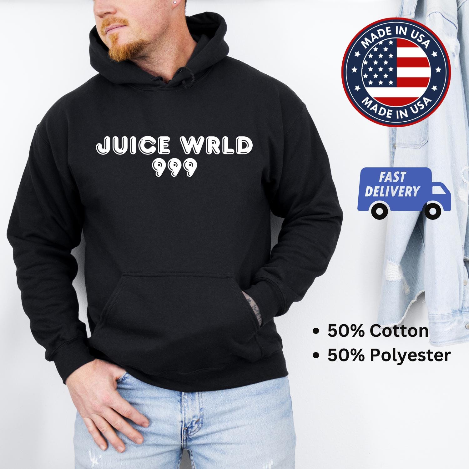Juice wrld 999 hoodie rapper hooded sweatshirt sale
