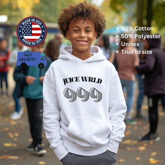 OutdoorGoodyBox Juice Wrld Sweatshirt Juice Wrld Kids Hoodie 999 Youth Hoodie Juice Wrld Sweater for Kids Juice Wrld Merch Juice Wrld Shirt