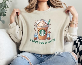 IJskoffiesweater, Coffee Lover-ronde hals, herfstontwerp