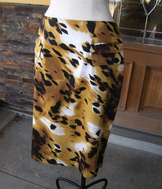 Vintage GRACE Skirt with Abstract Leopard Print - image 4