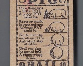 Quartet 4pcs Stamps Cute Pig Mounted Rubber Stamp Scrapbook Card Making Gift 